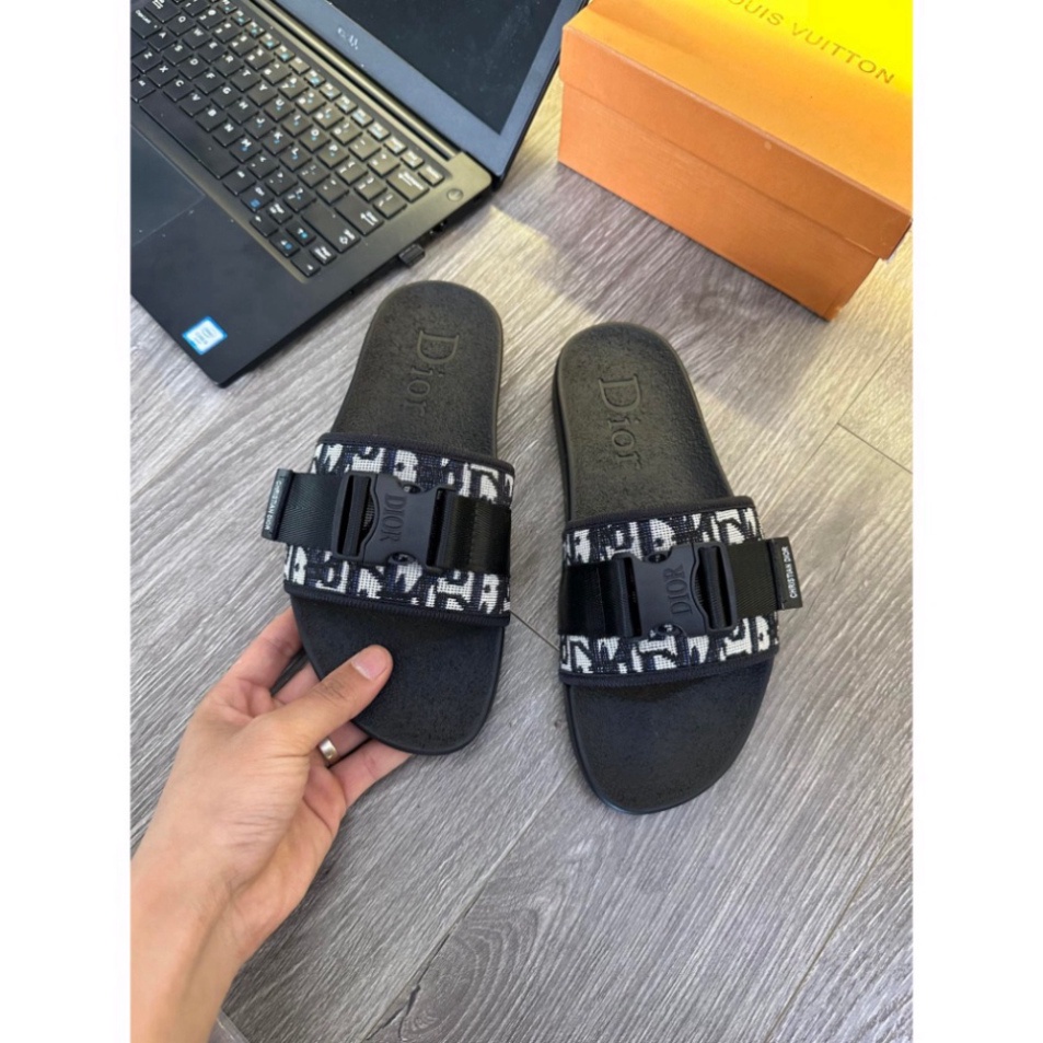 Dép Dio r khuy cài Nam _Dép Quai Ngang Di or_ thời trang nam