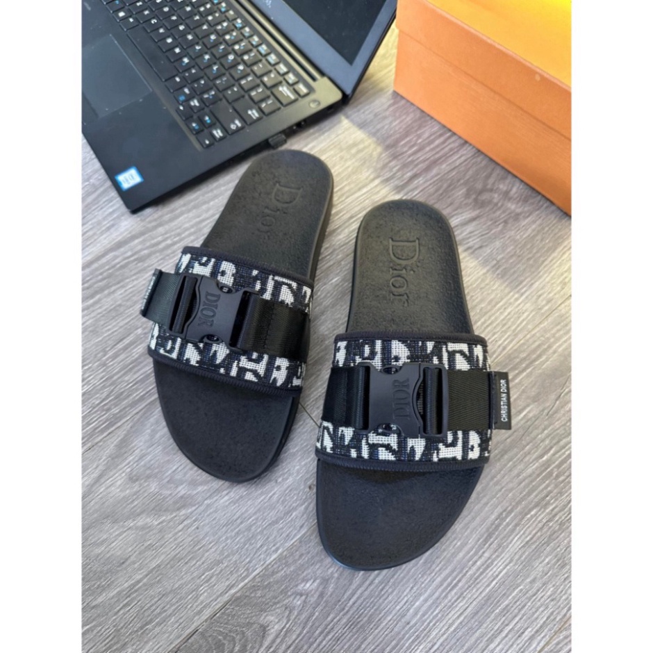 Dép Dio r khuy cài Nam _Dép Quai Ngang Di or_ thời trang nam