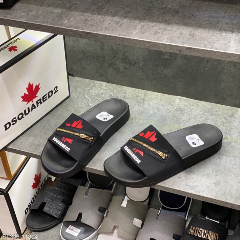 Mẫu Dép Nam Dsq lá đỏ khoá siêu mượt Là mẫu dép mới 2024