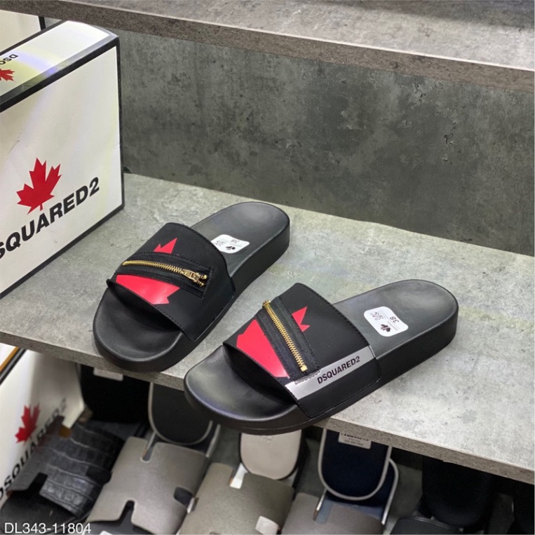 Mẫu Dép Nam Dsq lá đỏ khoá siêu mượt Là mẫu dép mới 2024