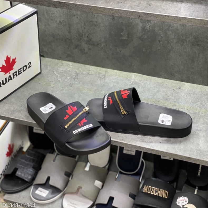 Mẫu Dép Nam Dsq lá đỏ khoá siêu mượt Là mẫu dép mới 2024