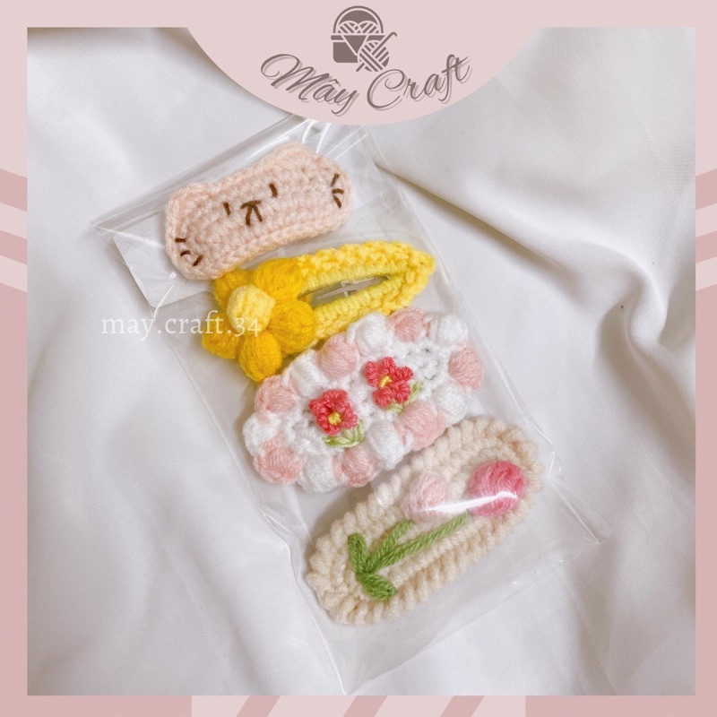 CẶP TÓC LEN MÓC DỄ THƯƠNG