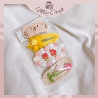 Cặp tóc len móc dễ thương