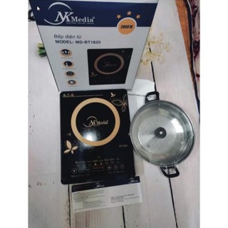 Bếp điện từ media md-bt1820 tặng kèm nồi - phím cơ media md-bt1820 công suất 2000w