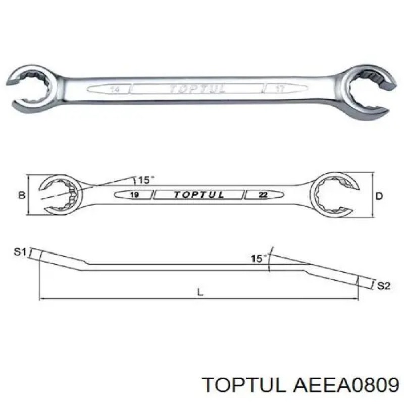 Cờ lê mở ống dầu TOPTUL AEEA TOPTUL