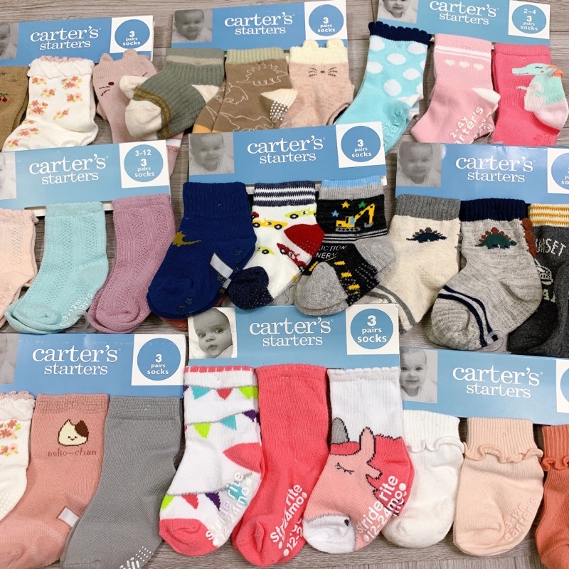 Sét 3 đôi tất carter dành cho bé từ sơ sinh đến 4 tuổi