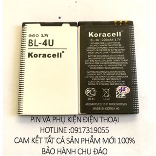 Pin nokia BL 4U hãng koracell chất lượng cao bl4u các dòng nokia viettel