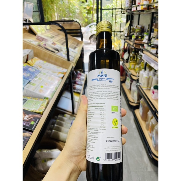 Dầu Extra Virgin Olive Hữu Cơ