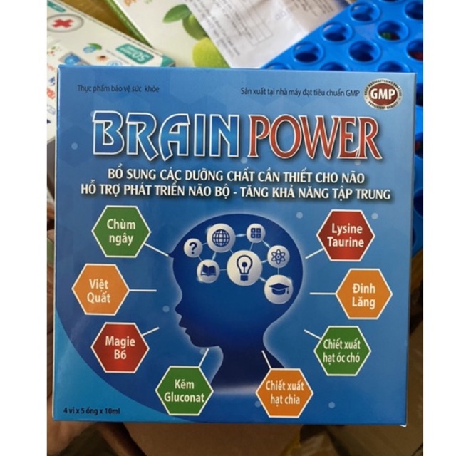 Bổ não trẻ em brain power hộp 20 ống