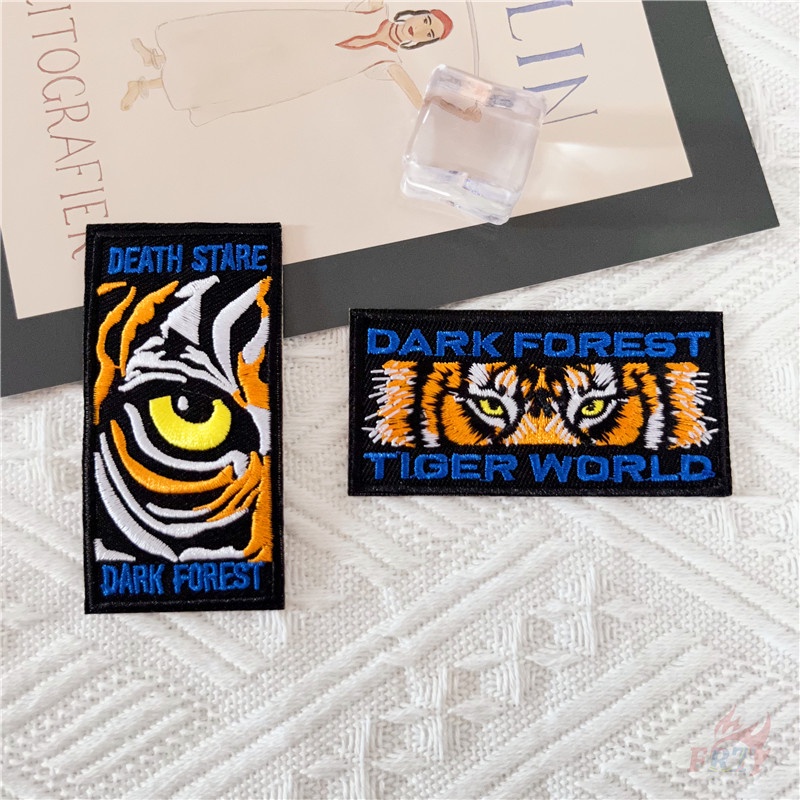 Sticker ủi nhiệt thêu hình logo hình hổ-tiger King of The Forest cá tính cute độc đáo - Patch ủi quần áo balo H106