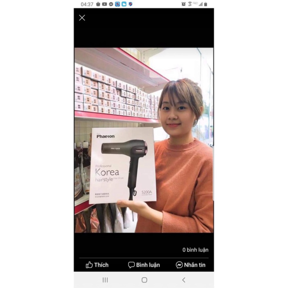 Máy sấy tóc Phaeton siêu khỏe mượt tóc