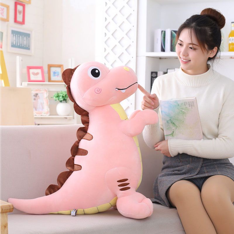 Gối Ôm Nhồi Bông Dáng Dài Hình Khủng long Dễ Thương
