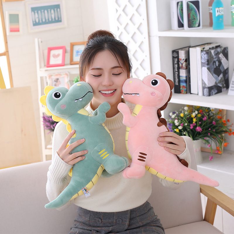 Gối Ôm Nhồi Bông Dáng Dài Hình Khủng long Dễ Thương