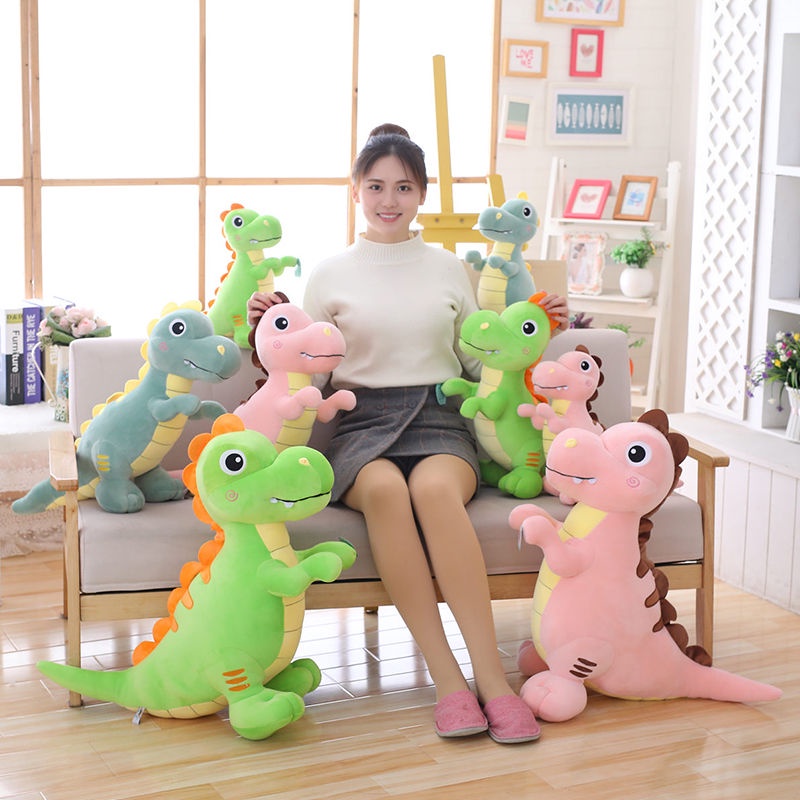 Gối Ôm Nhồi Bông Dáng Dài Hình Khủng long Dễ Thương