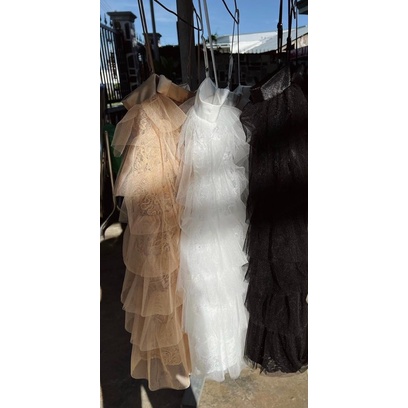 Đầm 2 dây ren tầng