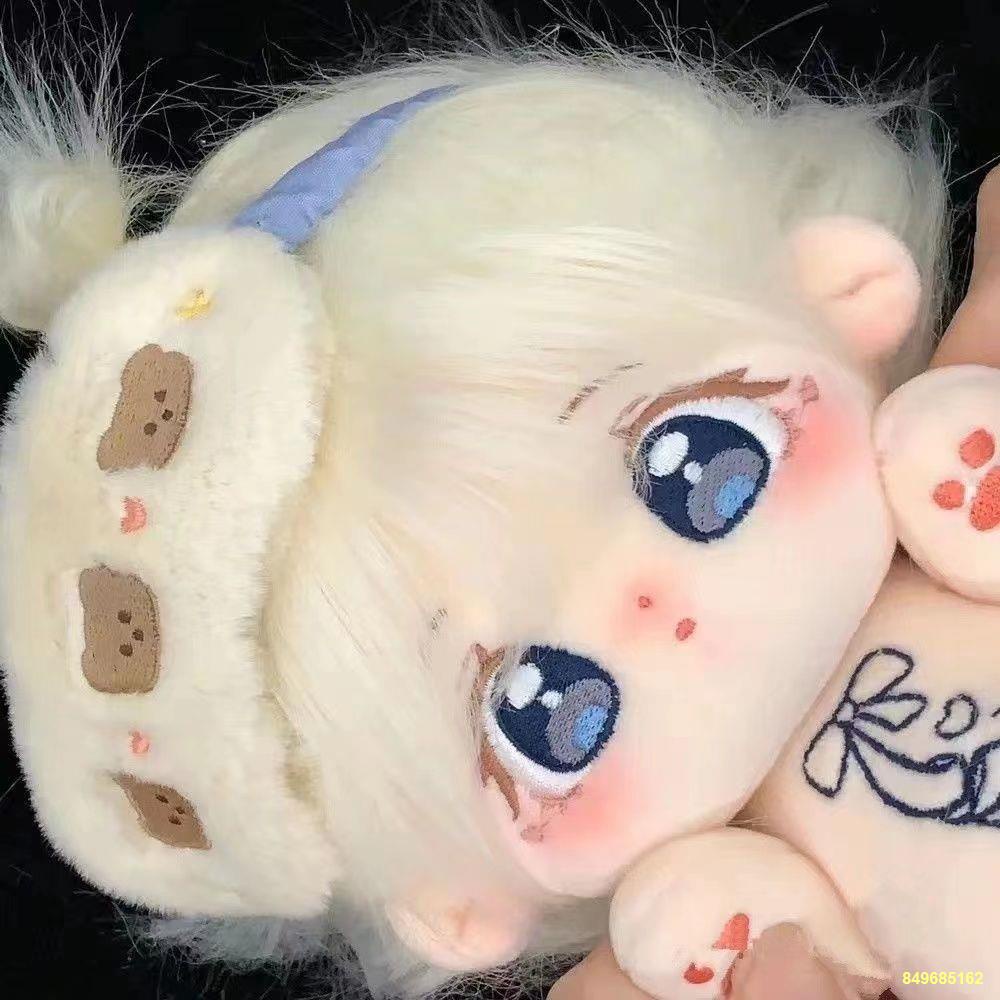 🌈Xiao Xiao 20 cm Quần áo búp bê bằng cotton Bộ xương em bé khỏa thân Cô gái tóc chiên Điểm búp bê sang trọng