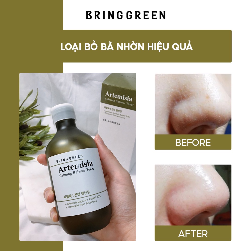 Nước Hoa Hồng Ngải Cứu BRING GREEN Artemisa Calming Balance Toner Làm Dịu Và Cân Bằng Da