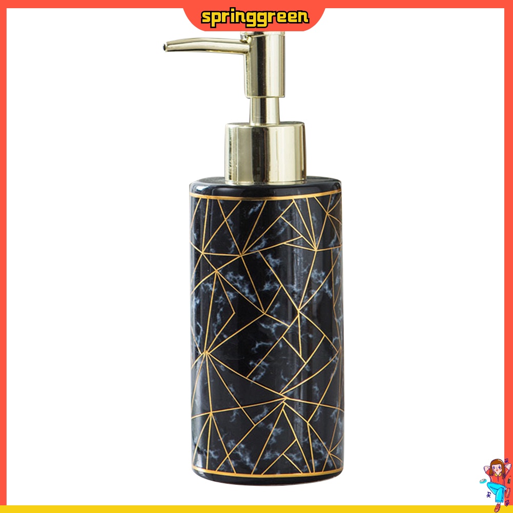 Bình Đựng Xà Phòng Dung Tích 300ml Có Vòi Phun Họa Tiết Đá Cẩm Thạch Đẹp Mắt