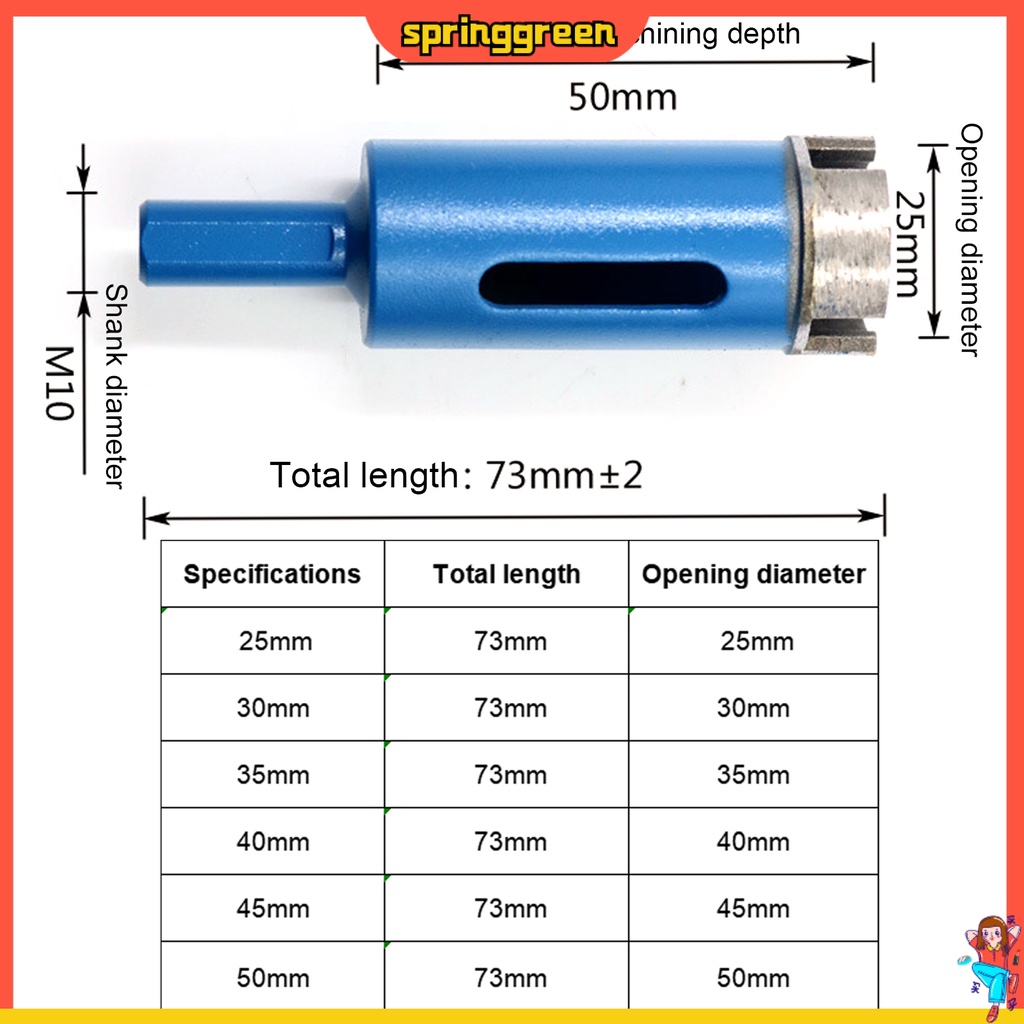 Mũi khoan kim cương / đá hoa cương / đồ gốm / gạch men / kính chuyên dụng