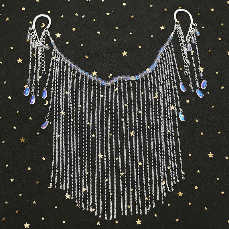 Phụ Kiện Rèm Cửa Tua Rua Che Mặt Phong Cách Hanfu Cổ Điển Cho Nữ