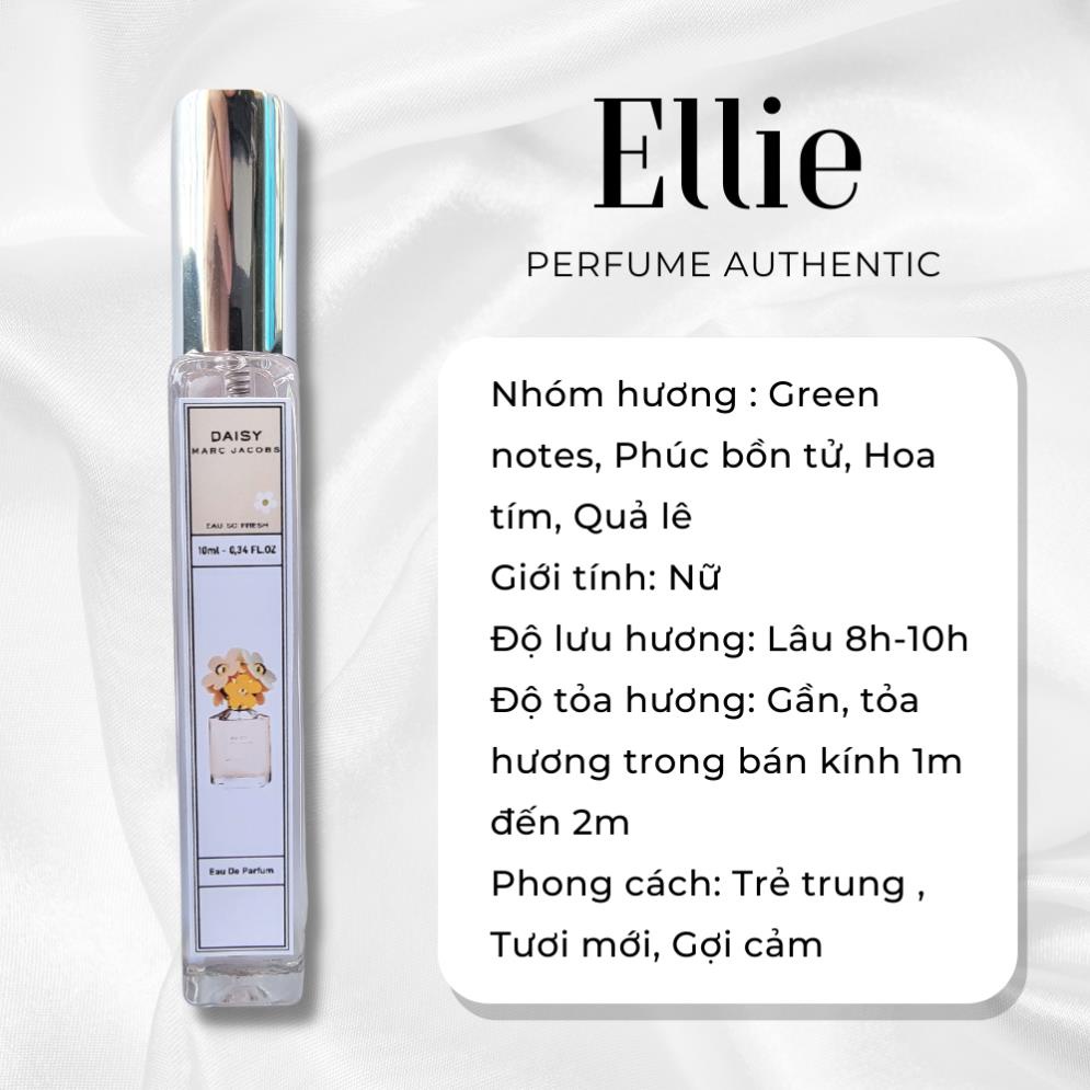 Nước Hoa Nữ Mj Daisy Eau So Fresh 10Ml Trẻ Trung , Tươi Mới, Gợi Cảm - Ellie Perfume Authentic .