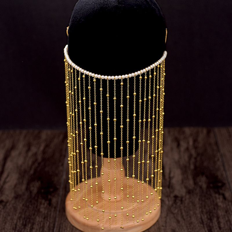 Rèm Cửa Dạng Chuỗi Hạt Tua Rua Che Mặt Che Mặt Phong Cách Cổ Điển Hán Phục Dành Cho Bạn Nữ da