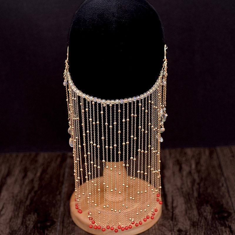 Rèm Cửa Dạng Chuỗi Hạt Tua Rua Che Mặt Che Mặt Phong Cách Cổ Điển Hán Phục Dành Cho Bạn Nữ da