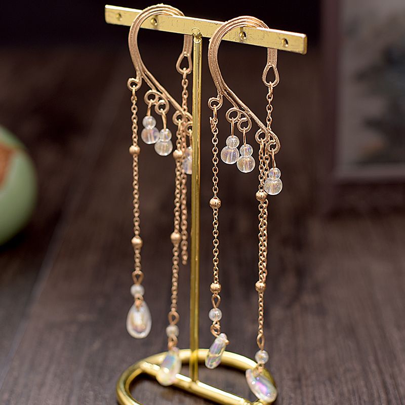 Rèm Cửa Dạng Chuỗi Hạt Tua Rua Che Mặt Che Mặt Phong Cách Cổ Điển Hán Phục Dành Cho Bạn Nữ da