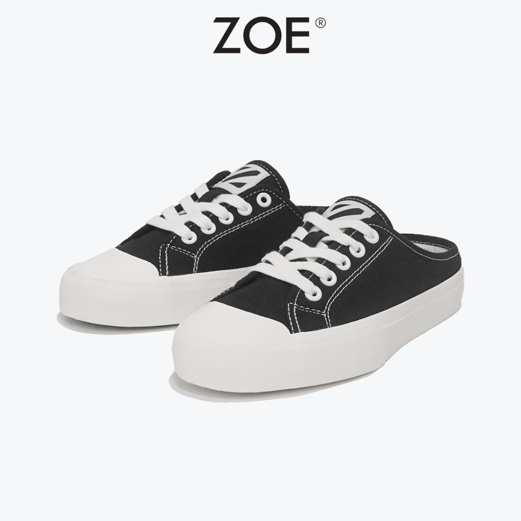 Giày Sục Mule Linen Unisex Zoe Màu Đen ML001 / ZOE OFFCIAL