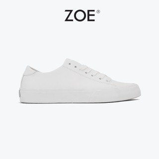 Giày Sneaker Authentic ZOE Da Full Trắng Basic dễ phối đồ Nam Nữ, đế cao thoải mái