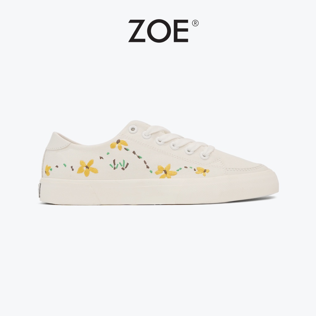 Giày Sneaker Vải Canvas Thêu Hoa Cúc Chang'e Flower SK002 / ZOE OFFICIAL