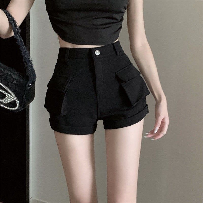 Jiashucheng Quần Yếm Lưng Cao Dáng Ôm Thời Trang Mùa Hè Dễ Phối Đồ Hàng Mới Dành Cho Bạn Nữ