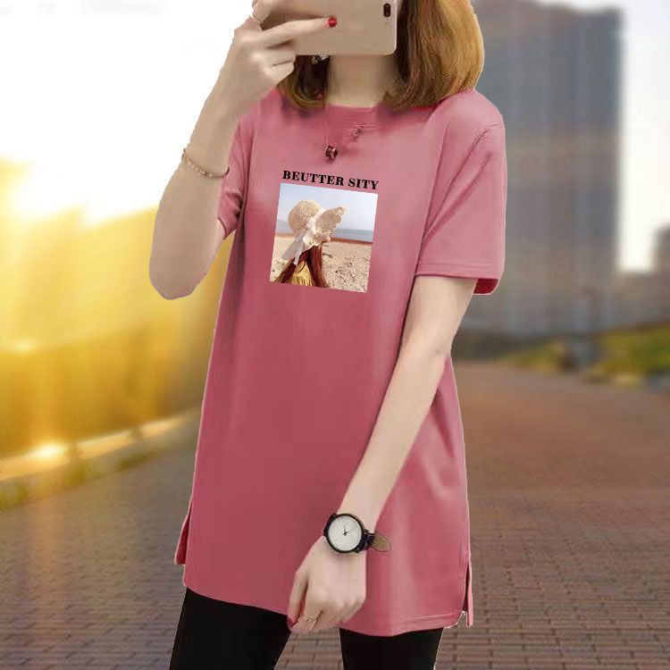 Áo Thun Tay Ngắn Dáng Rộng Thời Trang Hàn Quốc Plus