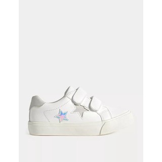 Giày m & s quai dán màu trắng ngôi sao size 4 - 13
