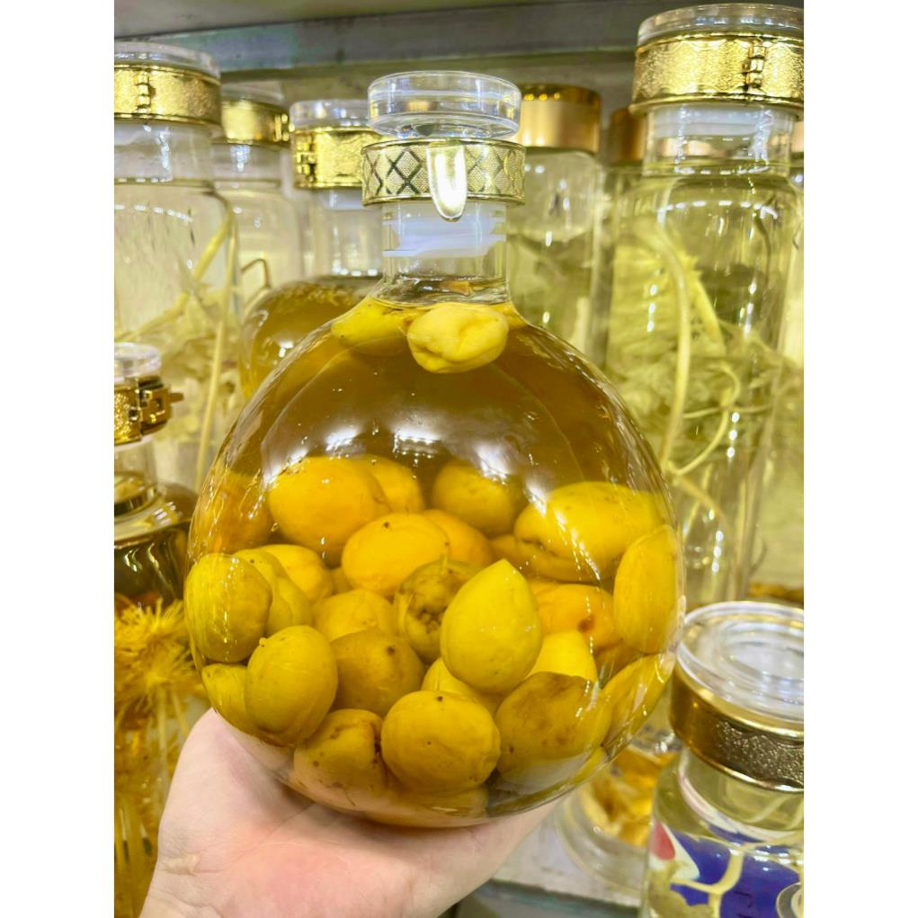 Bình Thuỷ Tinh 1500ml Ngâm Rượu Hình Bầu Lùn Kèm Đai Khoá