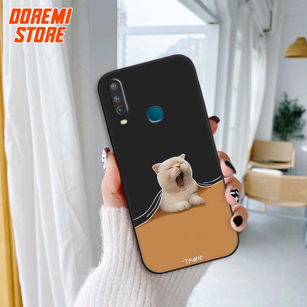Ốp lưng TPU Vivo U10 / Y12 / Y15 / Y17 cặp đôi chó mèo lười, ốp silicon TPU dẻo rẻ đẹp