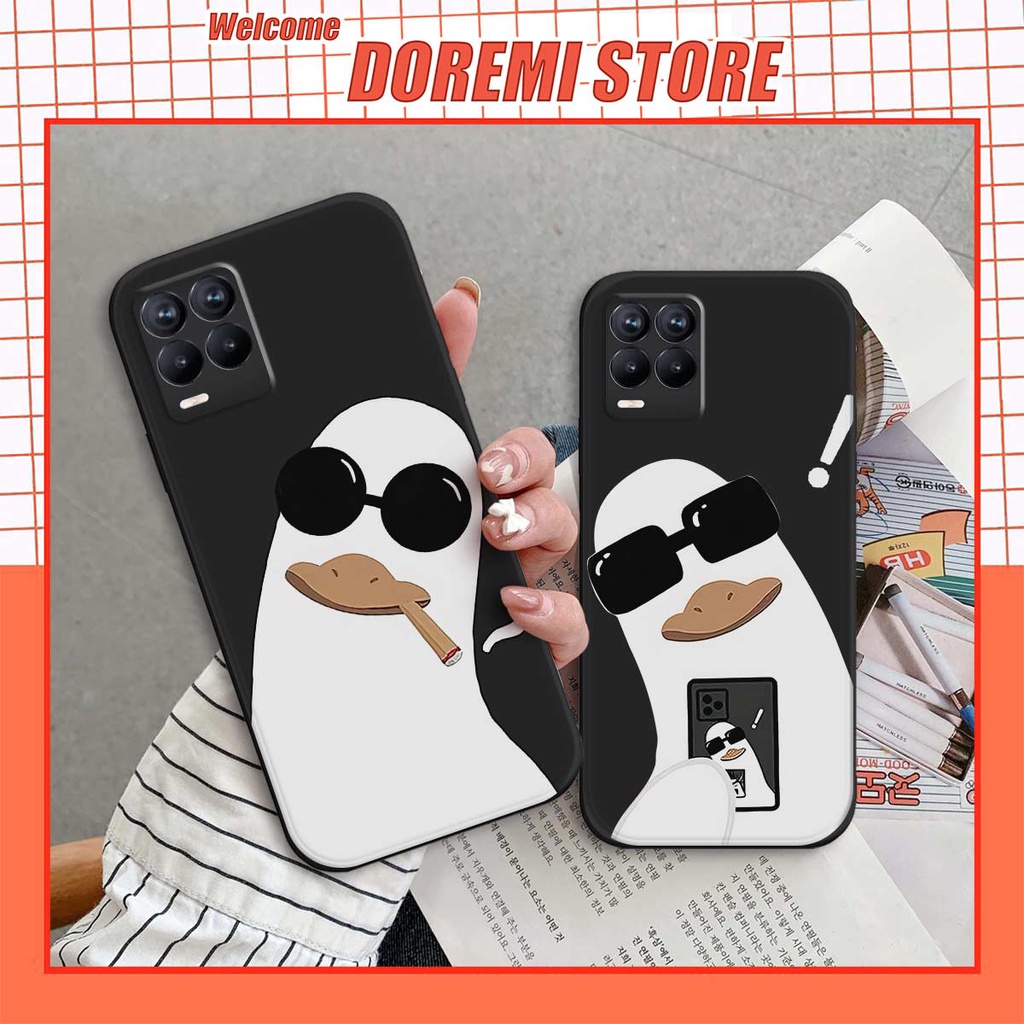Ốp lưng TPU Realme 8 / 8 Pro chú vịt đeo kính dễ thương, ốp silicon TPU dẻo rẻ đẹp