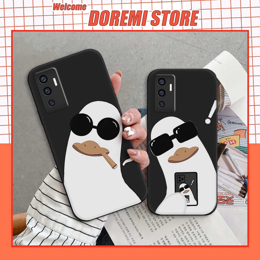 Ốp lưng TPU Vivo V23e / V23 5G chú vịt đeo kính dễ thương, ốp silicon TPU dẻo rẻ đẹp