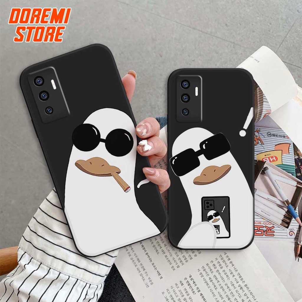Ốp lưng TPU Vivo V23e / V23 5G chú vịt đeo kính dễ thương, ốp silicon TPU dẻo rẻ đẹp
