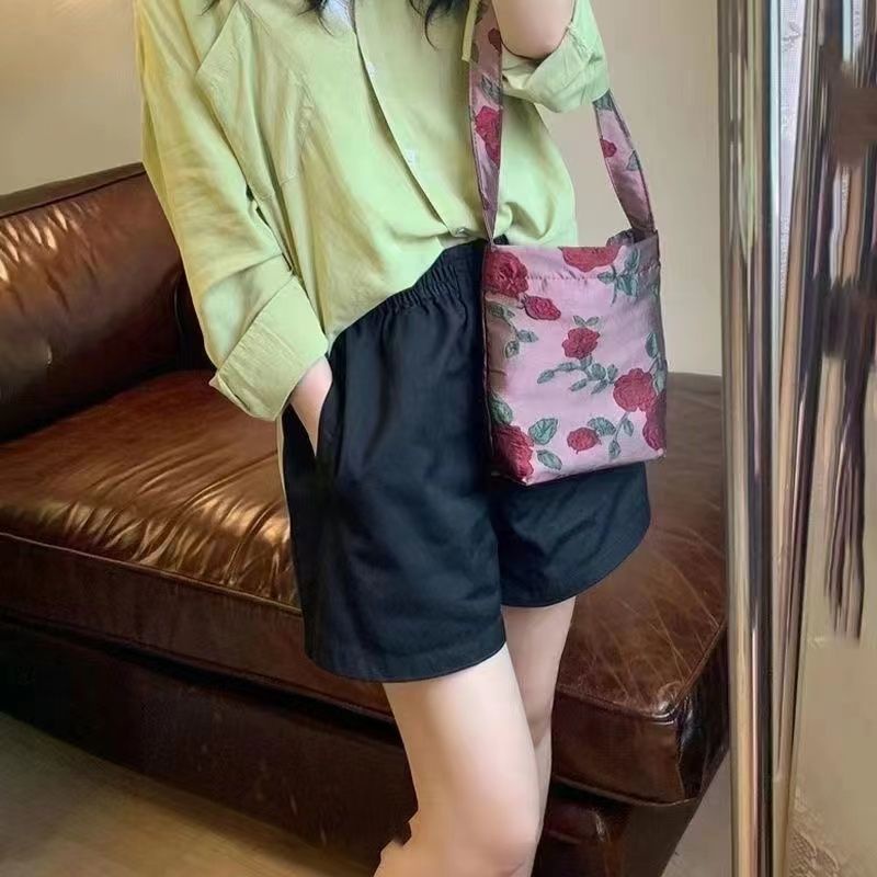 Quần Short Thể Thao Cotton Nguyên Chất Eo Co Giãn Dáng Rộng Màu Trắng Phong Cách Mới Mùa Hè Cho Nữ