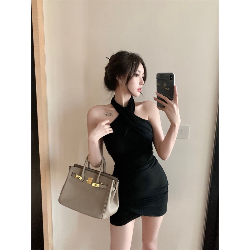 Jiashucheng Đầm Hai Dây Dáng Ôm Thời Trang Mùa Hè