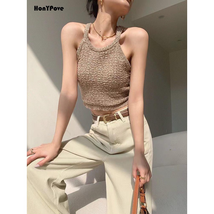 Áo Kaki Hai Dây Dáng Ôm Ngắn Thời Trang Mùa Hè Hàng Mới 23 Dành Cho Bạn Nữ