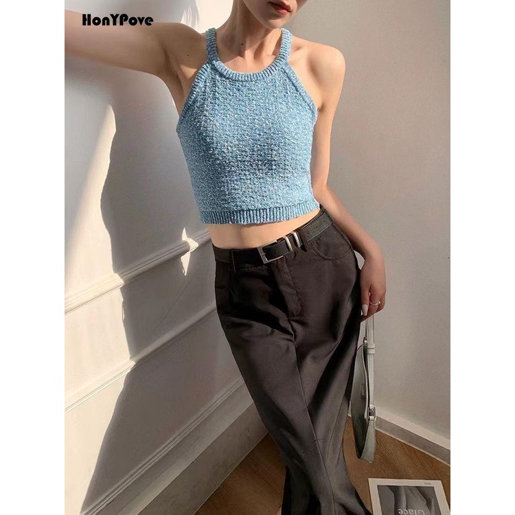 Áo Kaki Hai Dây Dáng Ôm Ngắn Thời Trang Mùa Hè Hàng Mới 23 Dành Cho Bạn Nữ