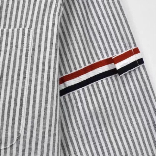 ÁO SƠ MI THOMBROWNE SỌC KẺ TAY , ÁO THUN NAM NỮ UNISEX