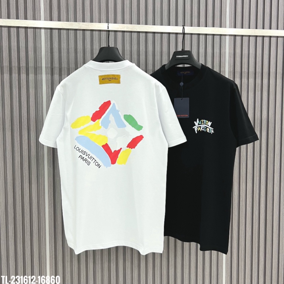 ÁO THUN LOUIS VUITTON RAINBOW , ÁO THUN LV 7 MÀU LOGO NAM NỮ UNISEX