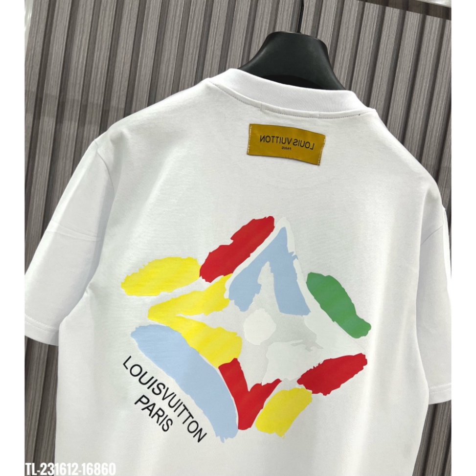 ÁO THUN LOUIS VUITTON RAINBOW , ÁO THUN LV 7 MÀU LOGO NAM NỮ UNISEX