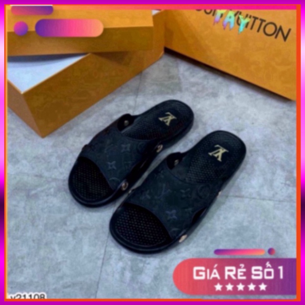 Dép LV quai ngang sục cao cấp - Dép Lê LV Cao Cấp Rẻ Nhất Shopeee Xmenshop