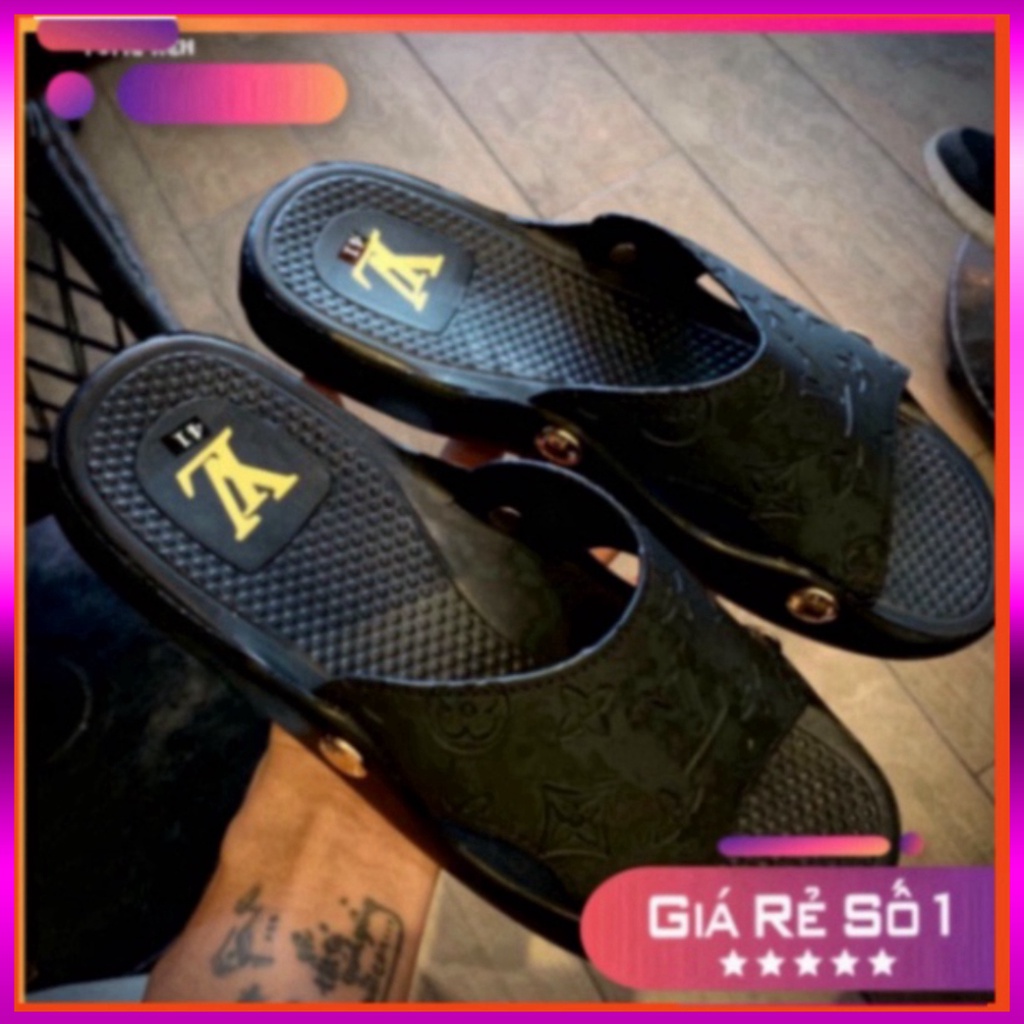 Dép LV quai ngang sục cao cấp - Dép Lê LV Cao Cấp Rẻ Nhất Shopeee Xmenshop