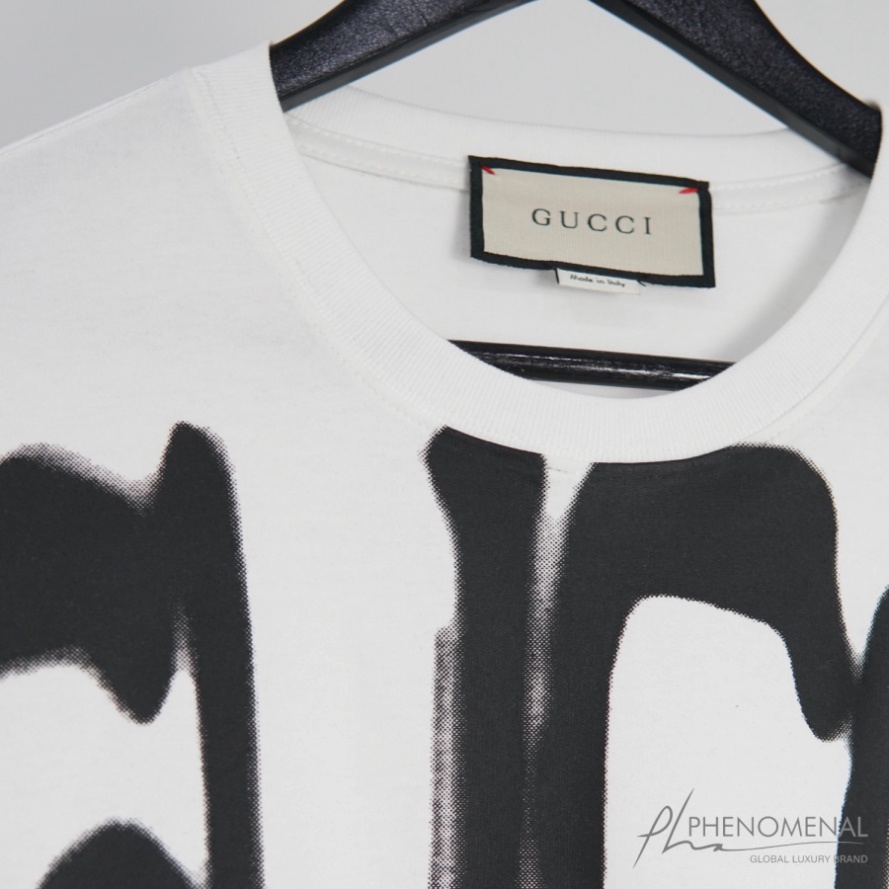 ÁO THUN GUCCI x BALENCIAGA TAN CHẢY , ÁO THUN GC x BALEN CHỮ LOANG NAM NỮ UNISEX