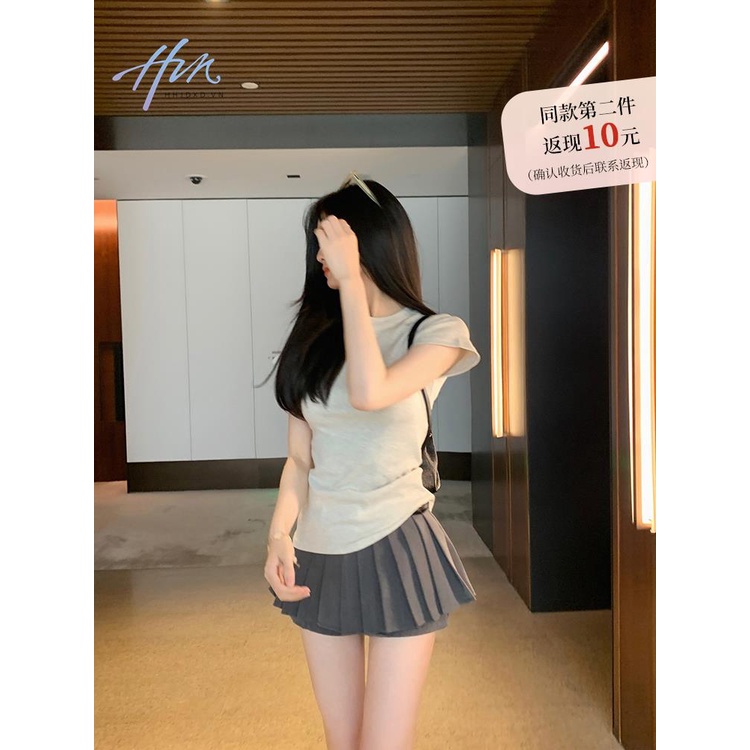 Áo Thun Tay Ngắn Hở Vai Nhiều Mảnh Mùa Xuân Phong Cách Mới Năm 2023